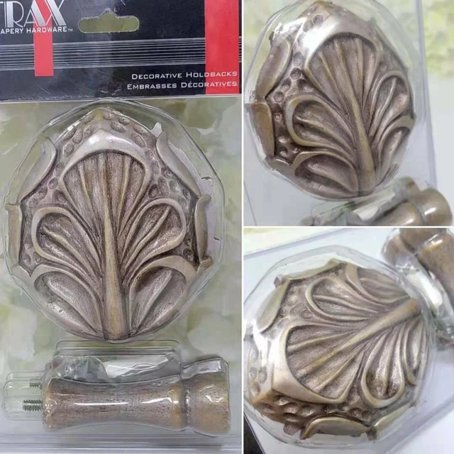 TRAX Decorative Drapery Hold backs Curtain Tieback Holders Hardware Leaf