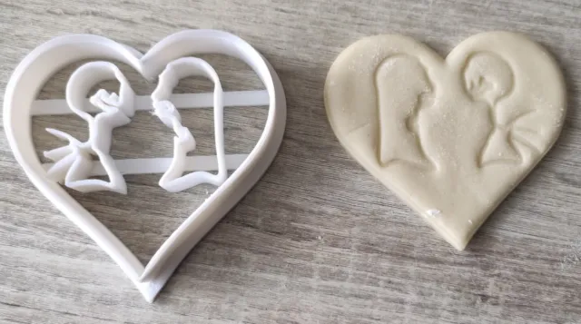 Valentines Day Cookie Cutter Heart Nightmare Before Christmas Biscuit Stamp