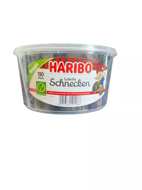 (8,66 € / Kg.) Haribo Lakritz Schnecken 150 Stück  1500g