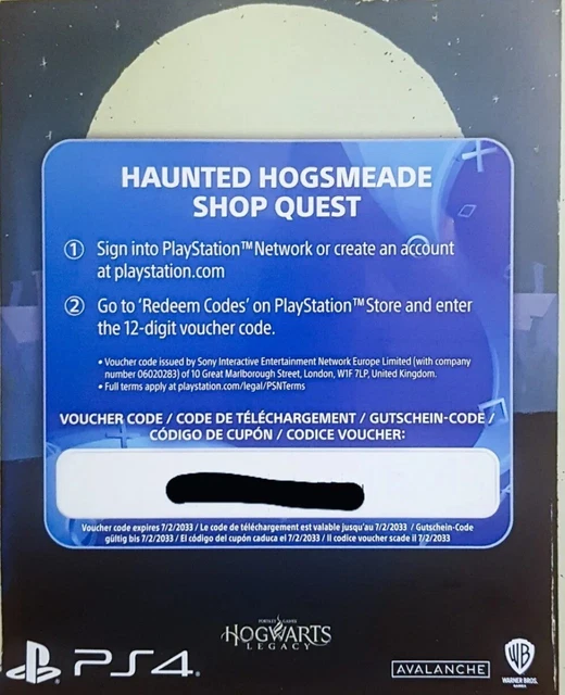 *Exclusive PS4 DLC* Hogwarts Legacy - Haunted Hogsmeade Shop - No Game
