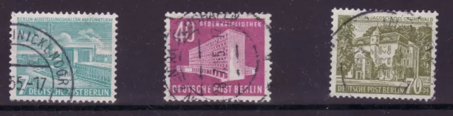 Berlin, Satz "Berliner Bauten III", sauber gestempelt, Mi-Nr. 121 - 123