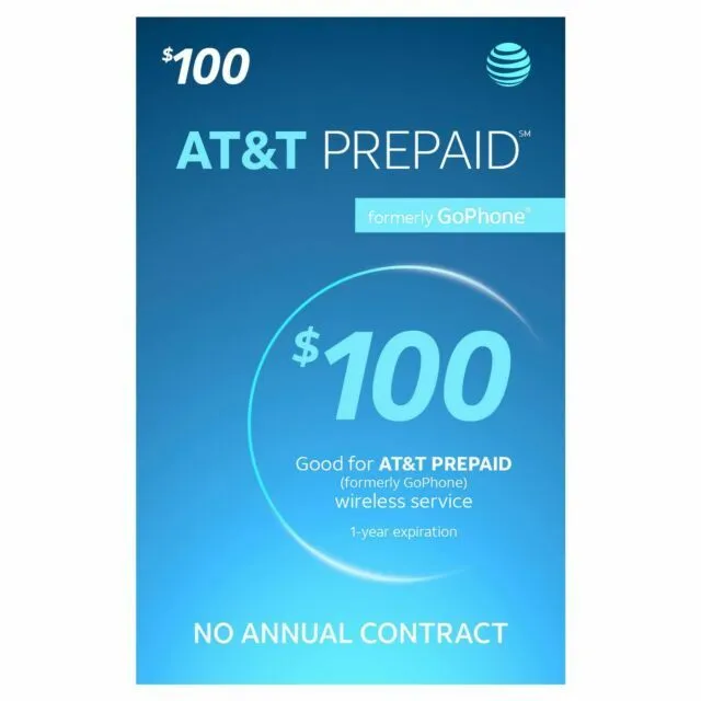 AT&T Prepaid Card - 100 Dollars