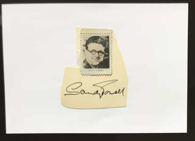 Sandy Powell  Vintage English Comedian Original Autograph on 6 x 4 Card