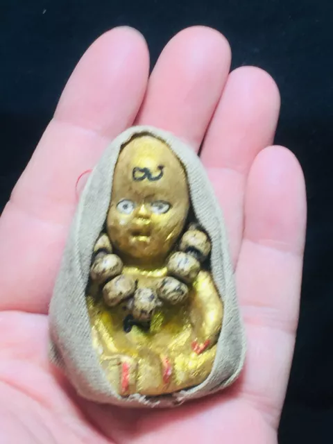 Thai Buddha Amulet Baby Ghost Kuman Spirit Guman Thong  Lp Yam Wat Samngam