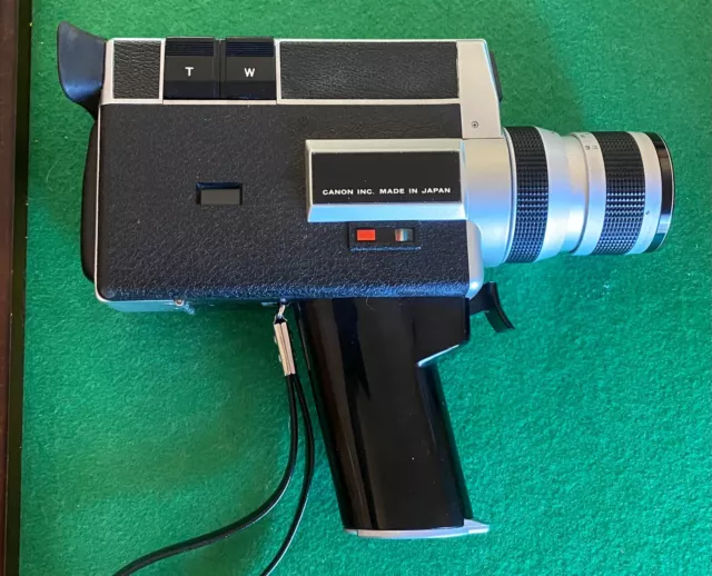 Vintage 1964 CANON AUTO ZOOM 518 SV SUPER 8 Movie Camera w/Case+Lens Cap -Tested