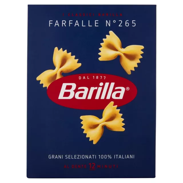 Barilla Farfalle pasta semola di grano duro pasta cartone 9x 500g NUOVO MHD 01/06/2025