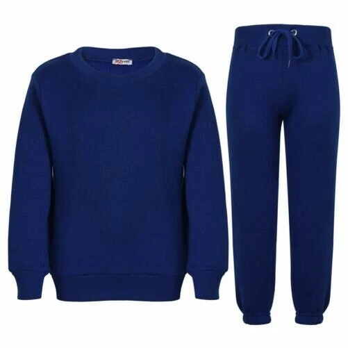 Bambini Reale Tuta Felpa Set Maglione E Pantaloni Pe Scuola Ragazze Ragazzi 2-13