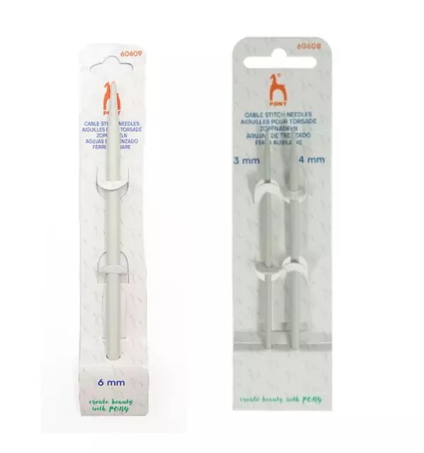 Pony Straight Cable Stitch Needles 3mm - 4mm and 6mm Accessories