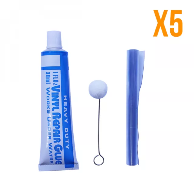 Linxor - Lot 5 kits de réparation 30 ml avec applicateur pour liner de piscine