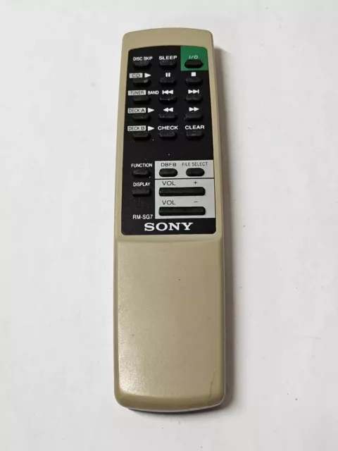 Genuine Original Sony Rm-Sg7 Stereo System Remote Control