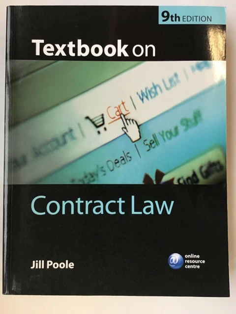 Textbook on Contract Law by Jill Poole Paperback Book ninth edition