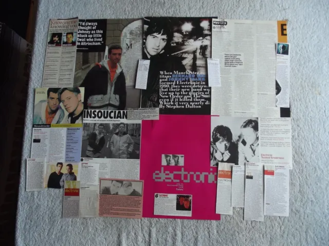 Electronic - New Order - Johnny Marr - Magazine Cuttings Collection - X21.