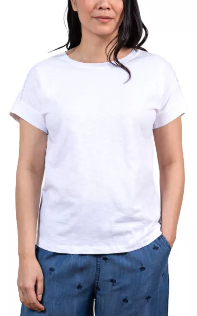 Lily & Me Womens Vale Tee | Pretty Lace Trim At Shoulders Shirt