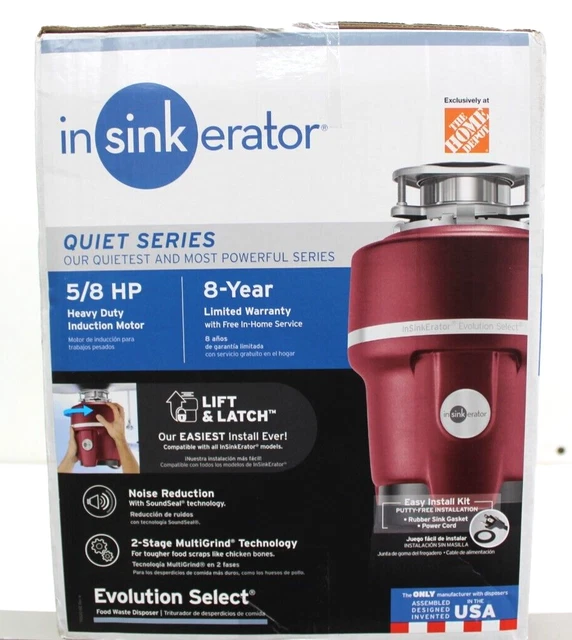 INSINKERATOR 5/8 HP Food Garbage Disposal Continuous Feed w/ Power Cord