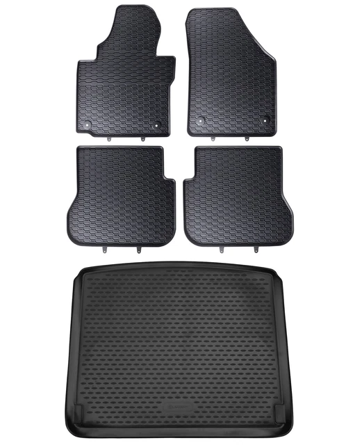 Original VW Caddy Fußmatten Typ 2K III IV Gummimatten Gummifußmatten Rubber Mats