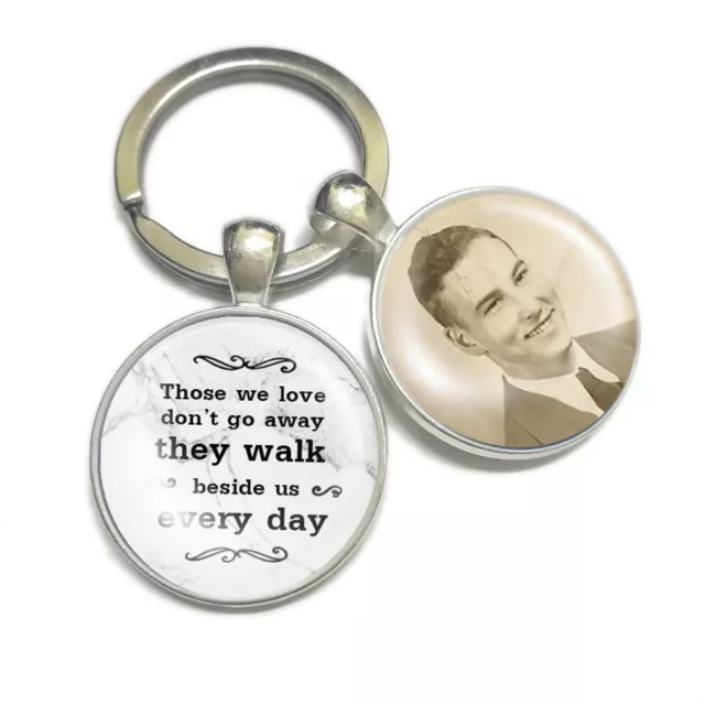 Personalised Photo Keyring - Memorial Bereavement Love Memory Gift Keepsake