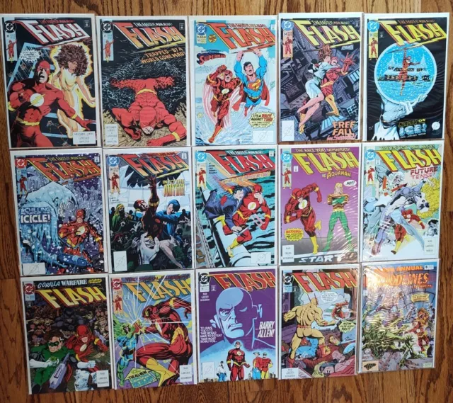 Lot of 15 Flash DC Comics Vol 2 Various Issues High Grade 9.-9.4+ 1990-93