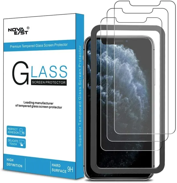 Lot de 3 films de protection d'écran en verre trempé pour iPhone 11 pro/x/xs