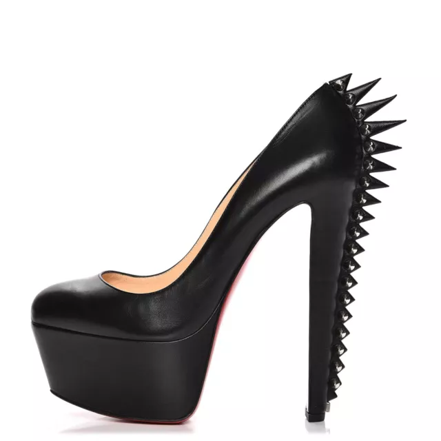 Christian Louboutin NIB Electropump Round Toe Platform Spikes Heel Pumps 39.5