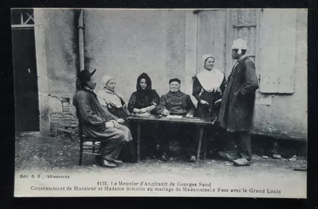 CARTE POSTALE ANCIENNE,LE MEUNIER d'Angibault de Georges Sand,