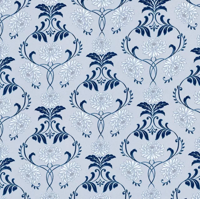 Dolls House Wallpaper 1/12th 1/24th scale Blue Quality Paper #44