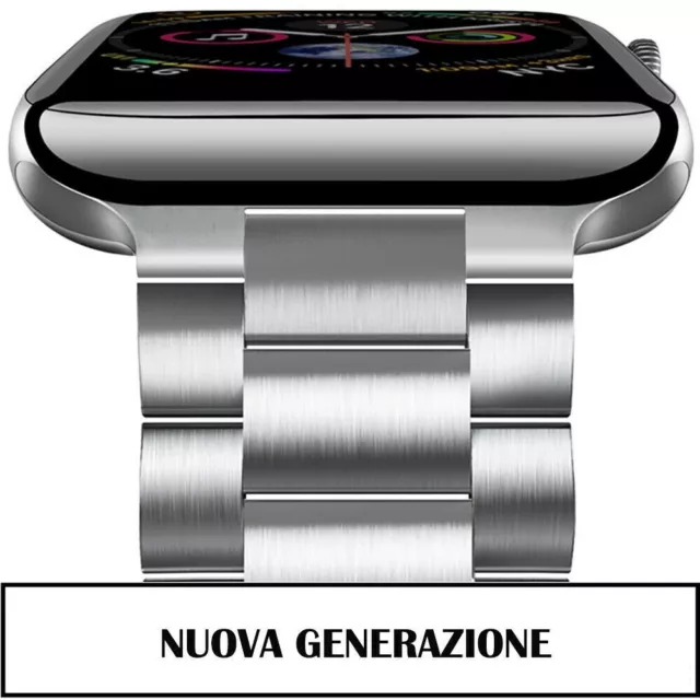 Cinturino acciaio per Apple Watch 8 7 6 5 4 3 2 INOX INOSSIDABILE 45 44 42mm