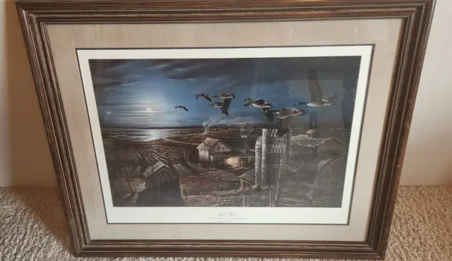 Terry Redlin "Night Flight" Ducks Unlimited Wildlife Art Print 743/3600 Signed
