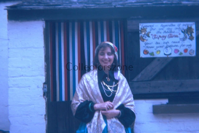 35MM Slide Woman In Fancy Dress As Fortune teller 1970's
