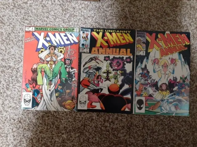 Uncanny X-Men annuals #6, 7, 8 - 1982 Bronze Age