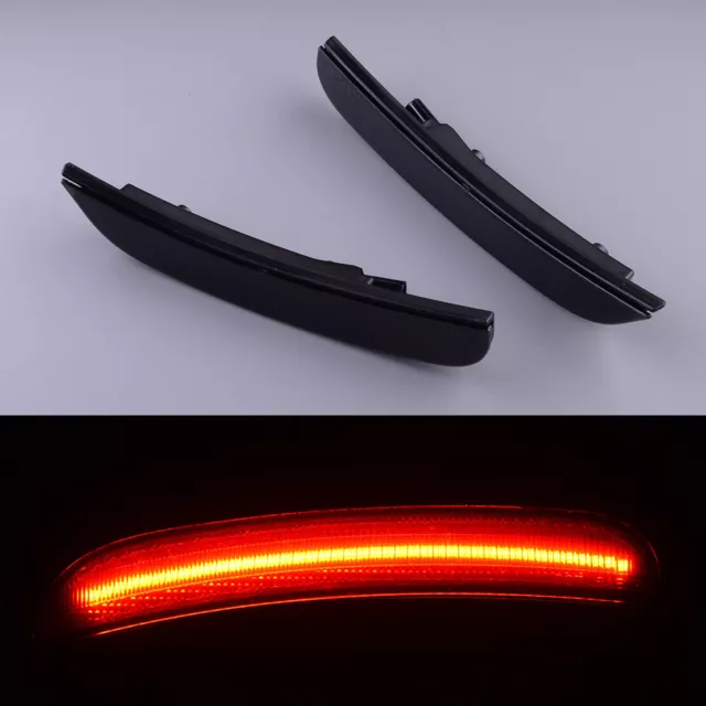 2x Smoked Rear Red LED Side Marker Light Lamp fit for Chrysler 300 2015-21