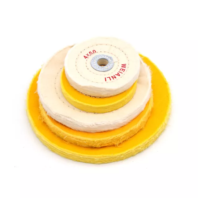 2" - 8" Wool Felt Cotton Cloth Buffing Polishing Wheel Mop For Dremel Metal Tool 3