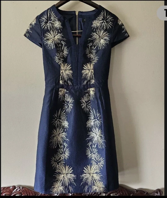 green emerald velvet dress Ted Baker Navy Blue Fantasia Bodycon Halter Floral Dress (TB 2 or US 6 –  The Wandering Wardrobe Truck main image 1