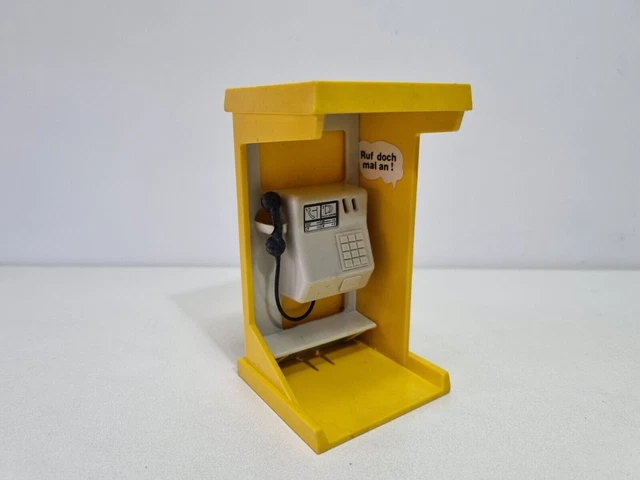Lot PLAYMOBIL Vintage 3231 B – Poste, Facteur, Cabine Téléphonique Et Moto – Occasion