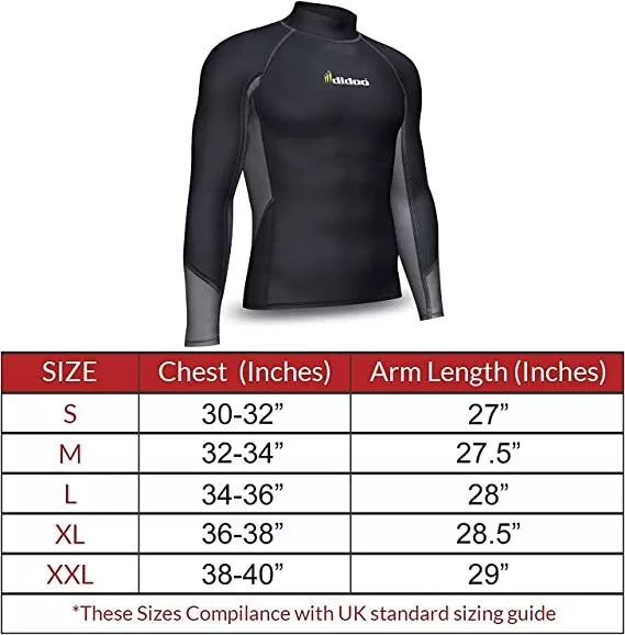 DIDOO Mens Compression Base Layer Thermal Long Sleeve Running Gym Fit Sports Top 2