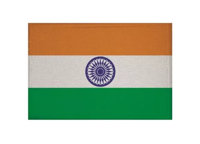 Aufnäher Indien Fahne Flagge Aufbügler Patch 9 x 6 cm