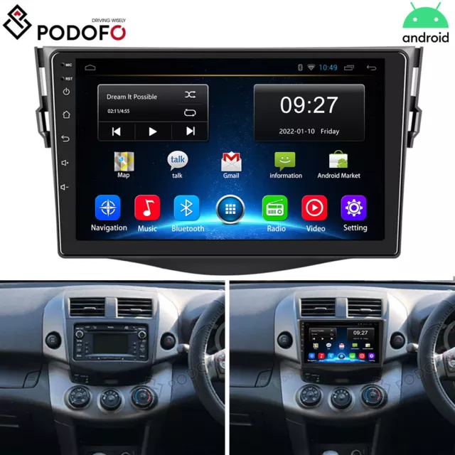 For Toyota RAV 4 2006-2012 9" Android 13 Car Radio Stereo GPS Navi RDS Head Unit