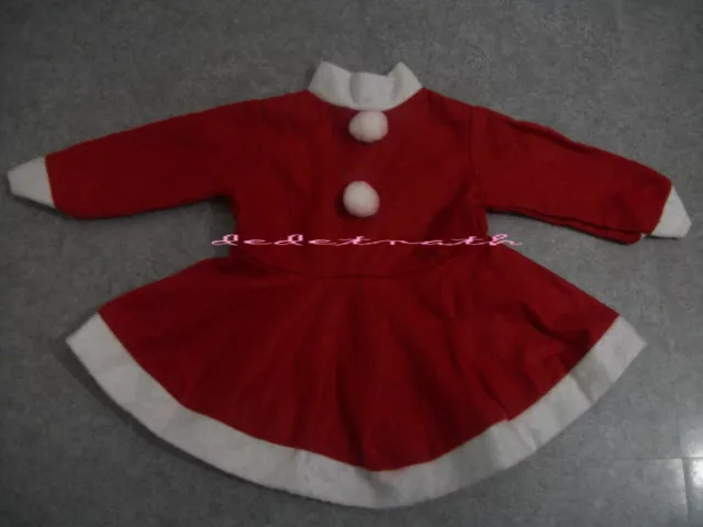 Robe bébé enfant fillette costume noël 46cm neuf