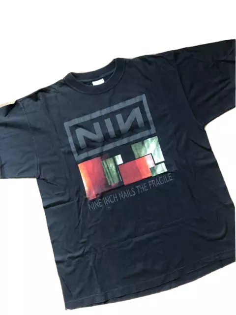 Vintage Nine Inch Nails NIN T-Shirt XL OFFICIAL - the fragile - BACKPRINT