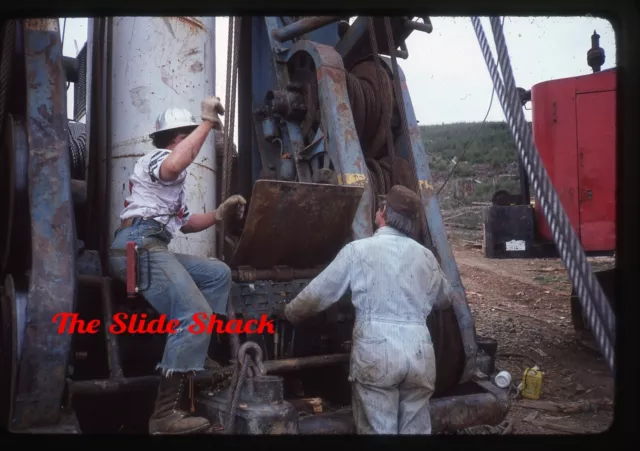 Oregon forest logging machine Tower Yarder loggers 1982 Kodachrome 35mm slide