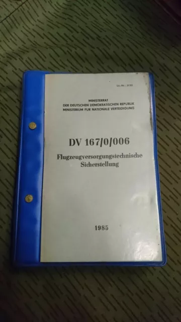 Nva Vorschrift Dv 167/0/006 Flugzeugversorgungstechnische Sicherstellung