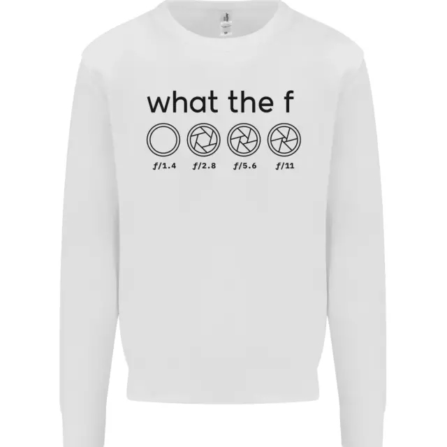 Funny Photography F Stop Camera Lense Kids Sweatshirt Jumper