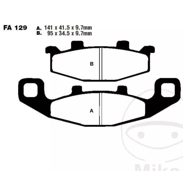 EBC Pastiglie Freno FA129 ANTERIORI per Kawasaki ER-5 (ER 500 A1/A2/A3/A4) 97-00 2