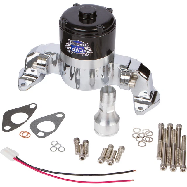 CHROME SMALL BLOCK Chevy Electric Water Pump 350 EWP SBC High Volume