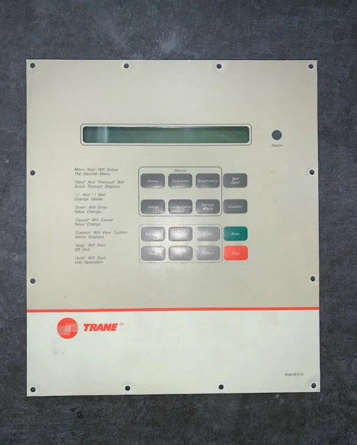THE TRANE COMPANY: X13650785-03 Adaptive Control Panel. Rev. C E01D09689