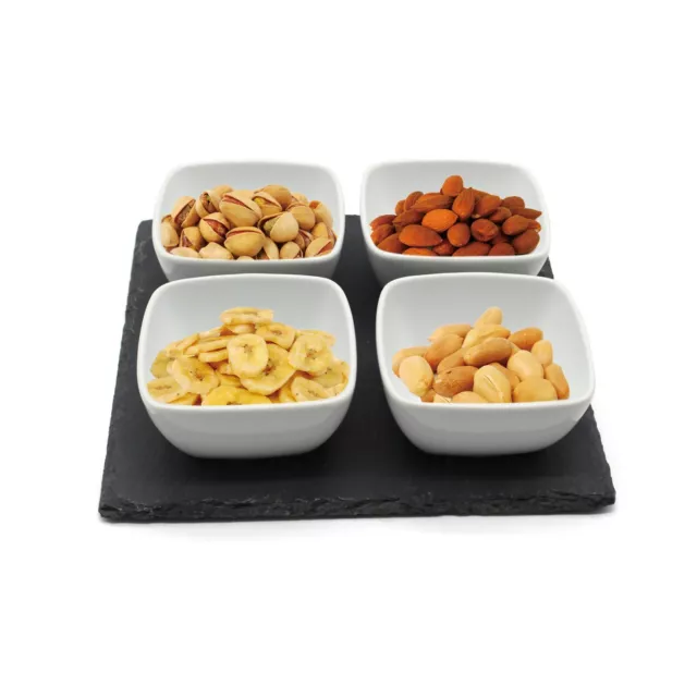 Slate Snack Dips Nibbles Bowls Tray Ceramic Appetizer Tapas Serving Dish Platter