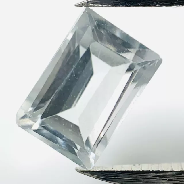 Echter Topas Baguette Weiss 1.25ct 7x5mm