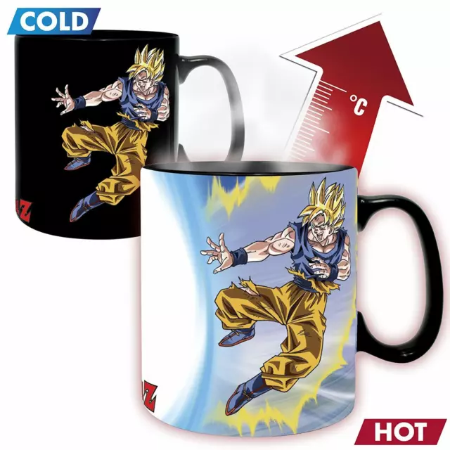 Official Dragon Ball Z Goku Vz Buu Heat Changing Magic Coffee Mug Cup New In Box