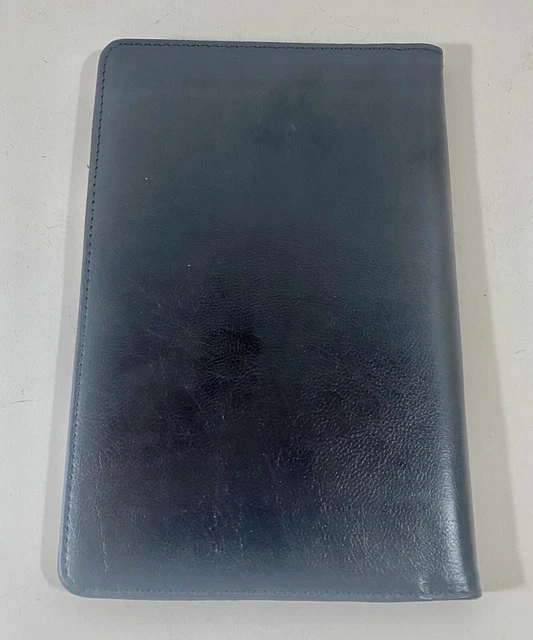 Server Book Waitress Waiter Black Faux Leather Wallet 7 Pocket