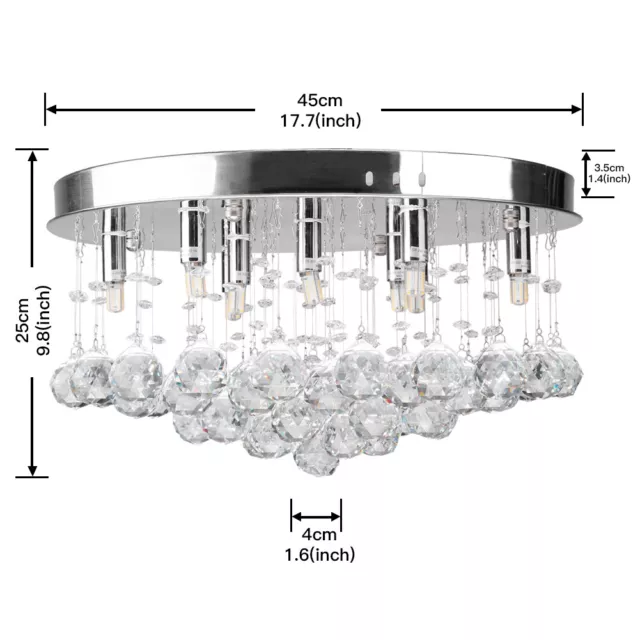 Lámpara Techo de Cristales LED, Casquillo G9 x9 ,40w