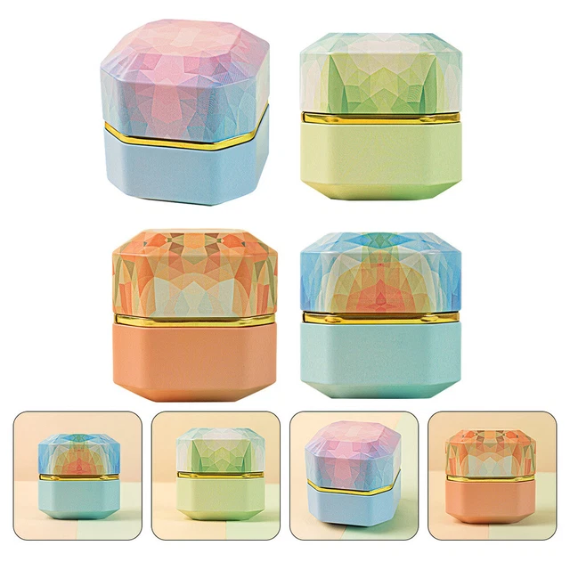 4 piezas caja de dulces lata de té chapa blanca recipiente de granos de café lata de té
